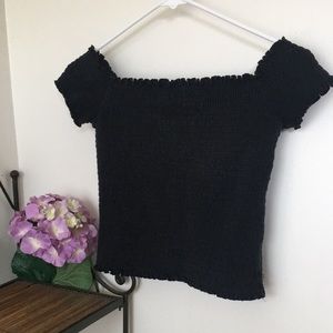 HOLLISTER Black Stretch Crop Top 🌸